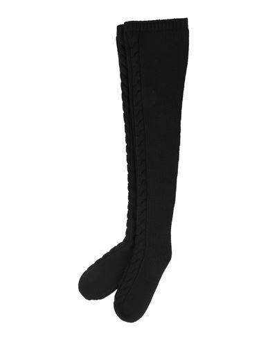 Dolce & gabbana Woman Socks & Hosiery Black Virgin Wool, Silicone, Polyester, Elastane Cover