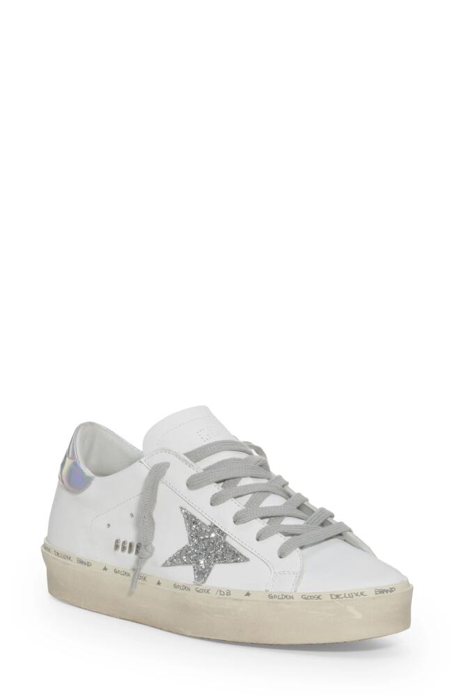 Golden Goose Hi Star Metallic Platform Sneaker in White/Silver Cover