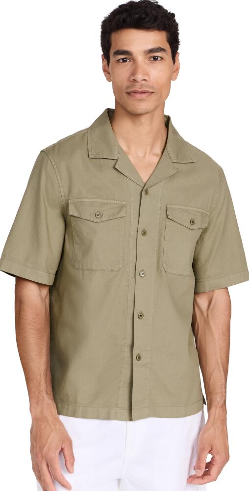 Alex Mill Utility Camp Shirt In Lightweight Twill Khaki Cover