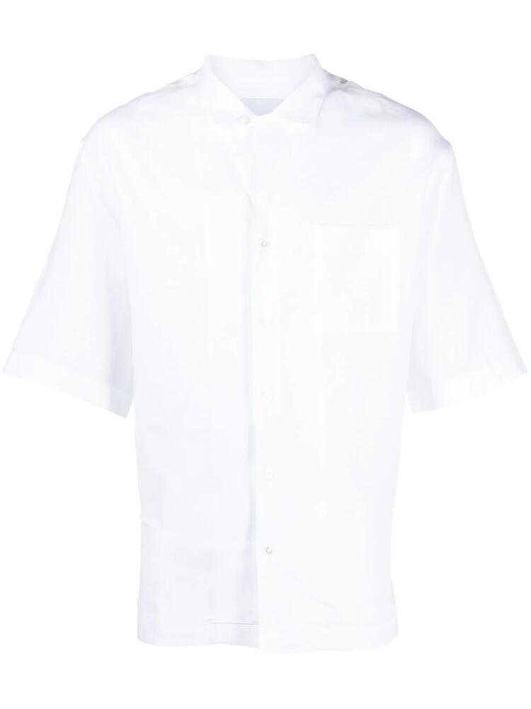 PT Torino short-sleeve linen shirt - White Cover