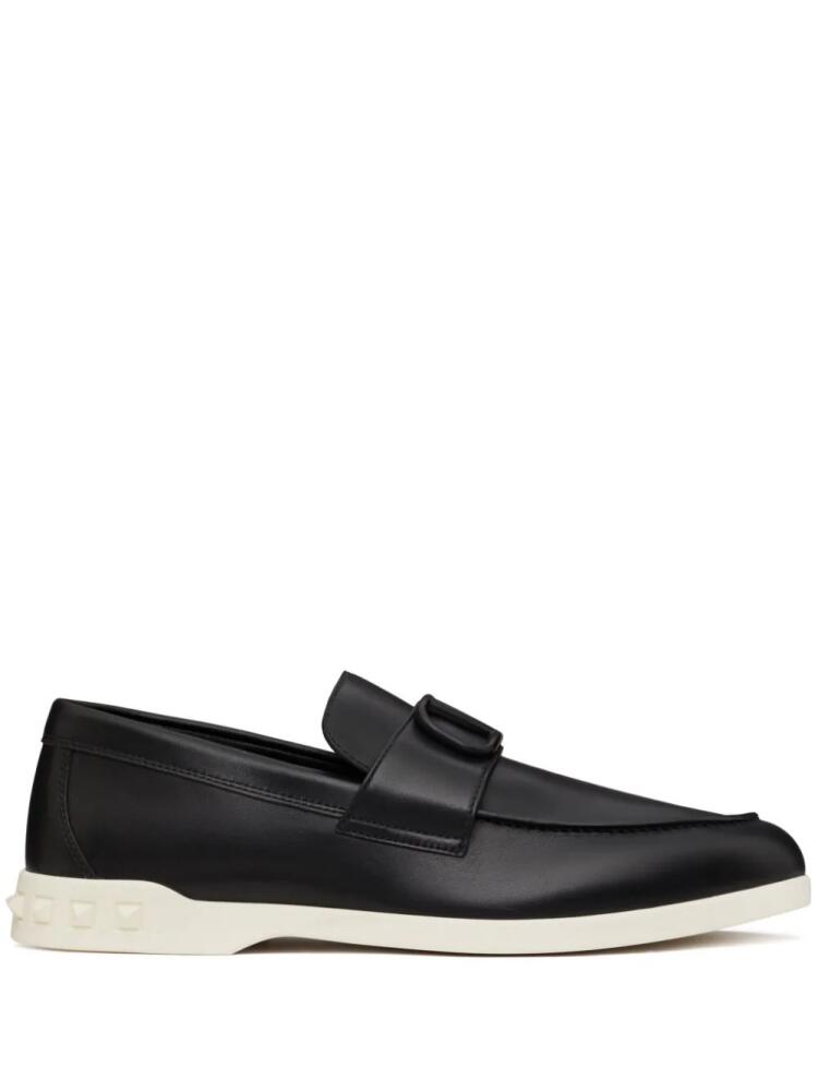 Valentino Garavani VLogo Signature leather loafers - Black Cover