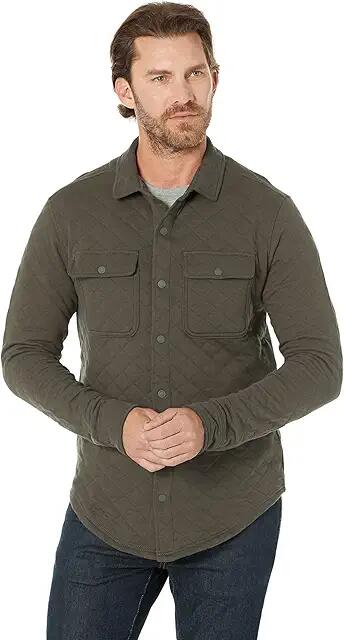 tentree Heavyweight Flannel Shirt (Black/Olive Green Retro Plaid) Men's Clothing Cover