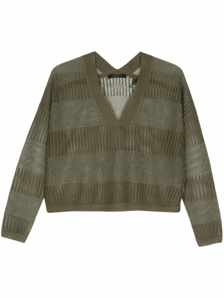 AllSaints Misha open-knit jumper - Green Cover