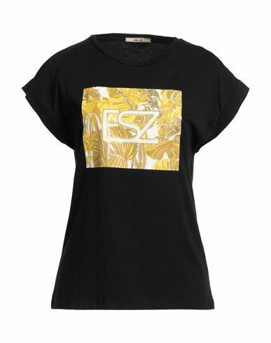 Yes Zee By Essenza Woman T-shirt Black Cotton Cover