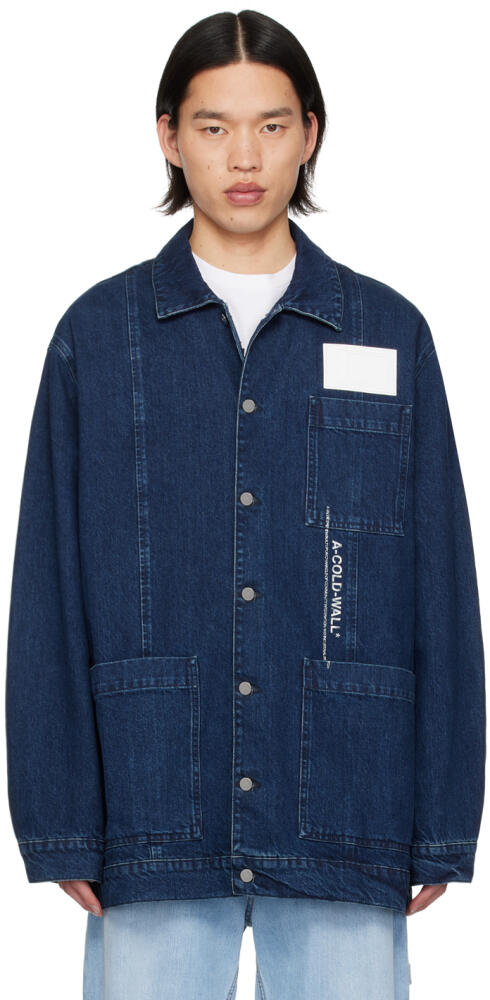 A-COLD-WALL* Navy Button Denim Jacket Cover