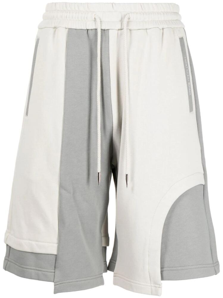 Feng Chen Wang logo-embroidered track shorts - Neutrals Cover