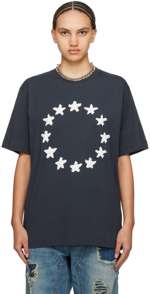 Études Navy Wonder Painted Stars T-Shirt Cover