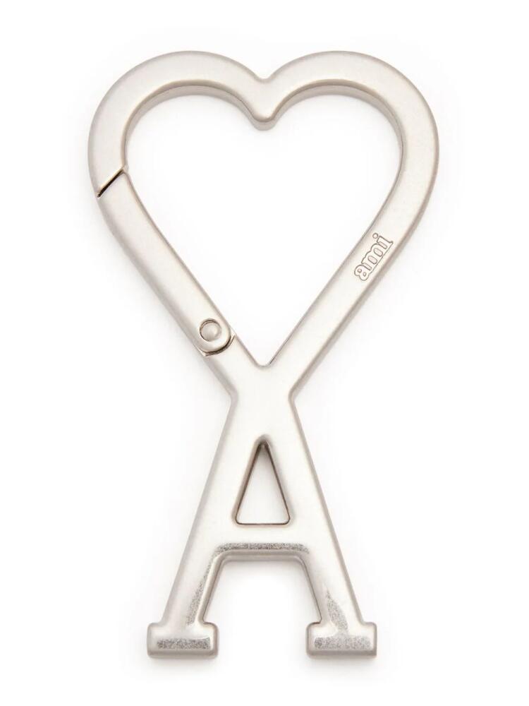 AMI Paris logo-shaped logo keyring - Silver Cover