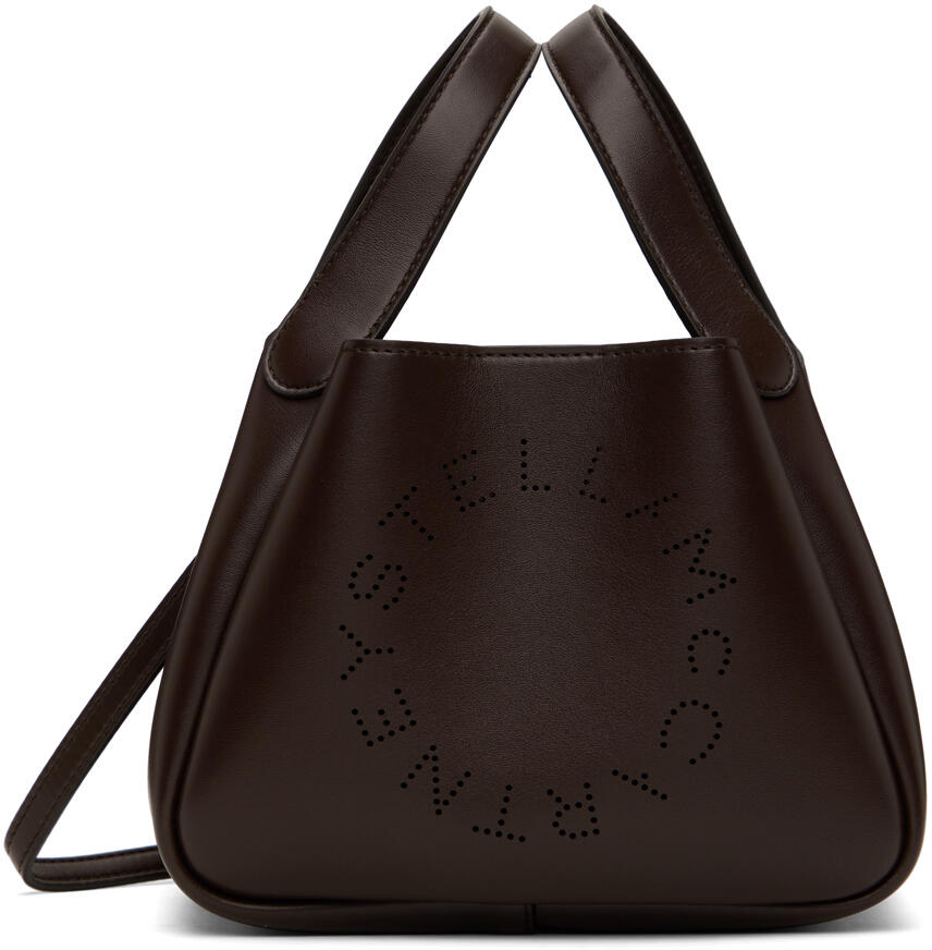 Stella McCartney Brown Logo Crossbody Double Top Handle Bag Cover