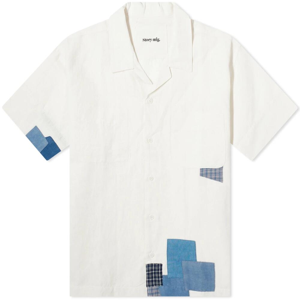 Story mfg. Men's PA Vacation Shirt in Ecru Scarecrow Cover