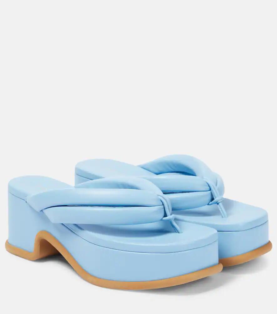 Dries Van Noten Leather platform thong sandals Cover