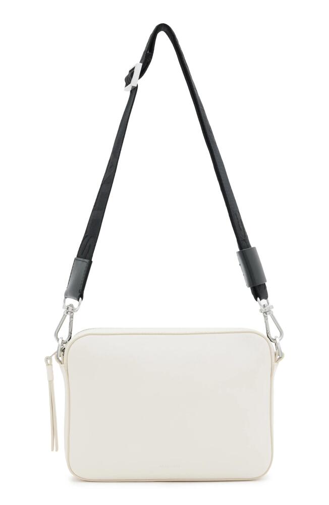 AllSaints Lucile Leather Crossbody Bag in Desert White Cover