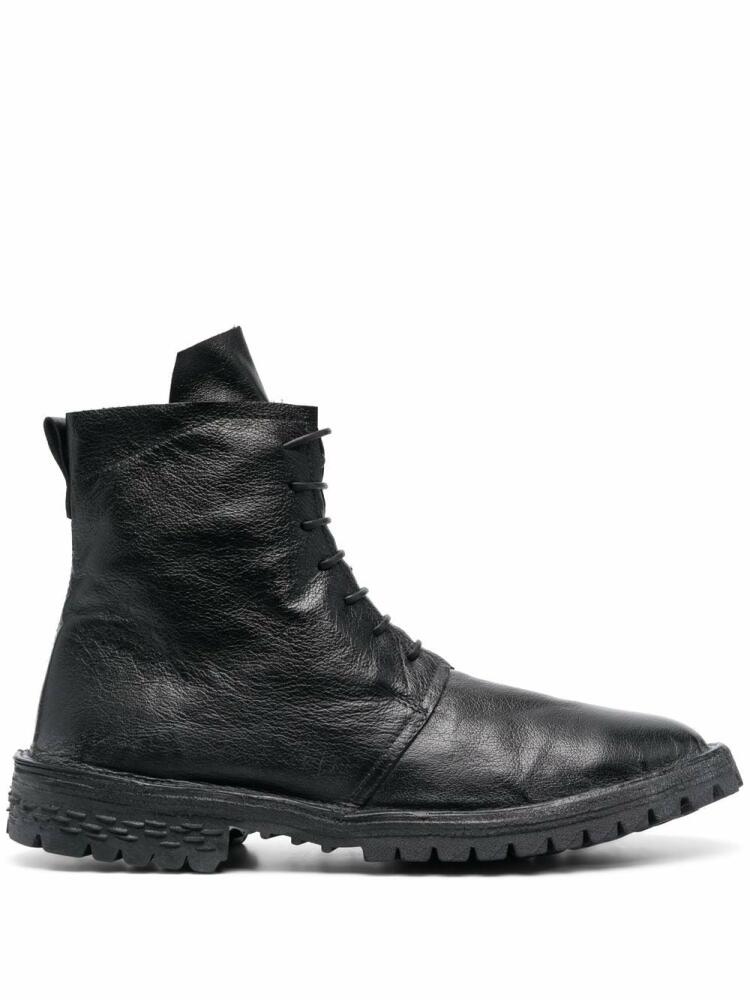 Moma lace-up leather ankle boots - Black Cover