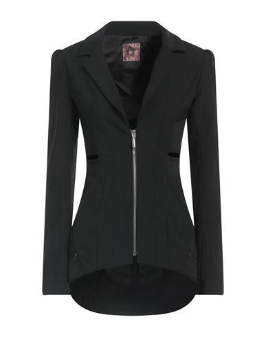 Jean Paul Gaultier Woman Blazer Black Polyester, Virgin Wool, Elastane Cover