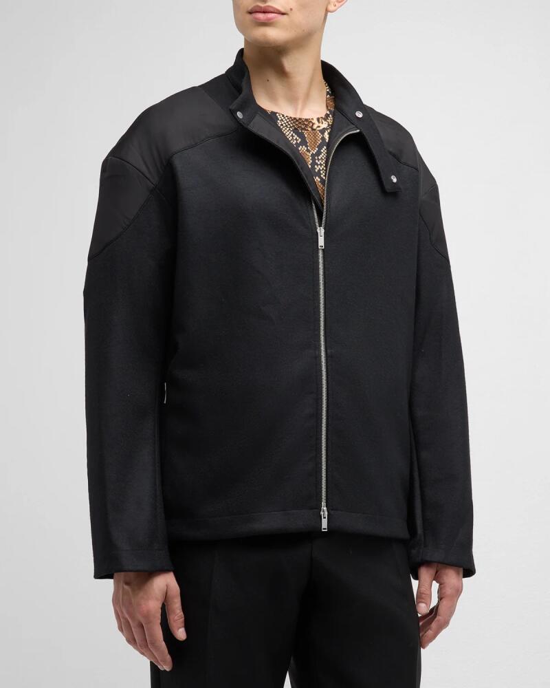 Jil Sander Men's Wool Zip Up Jacket Cover