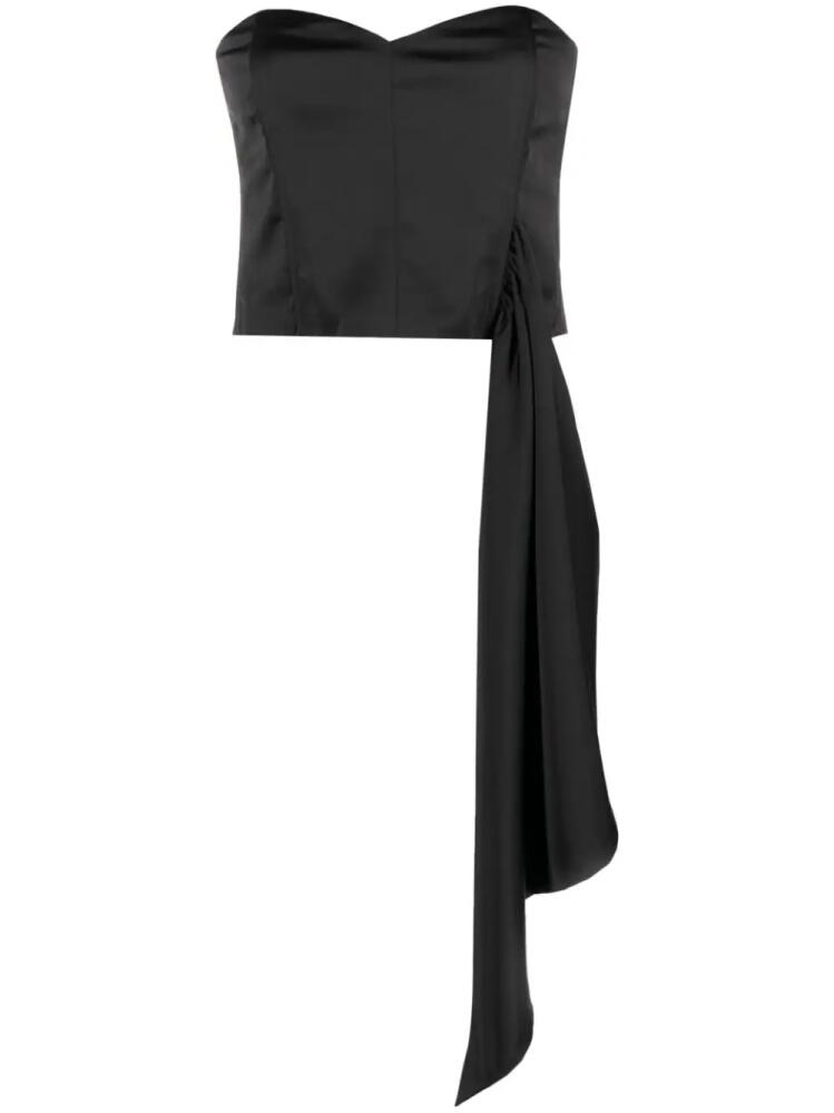 Gestuz draped-detailing crop top - Black Cover