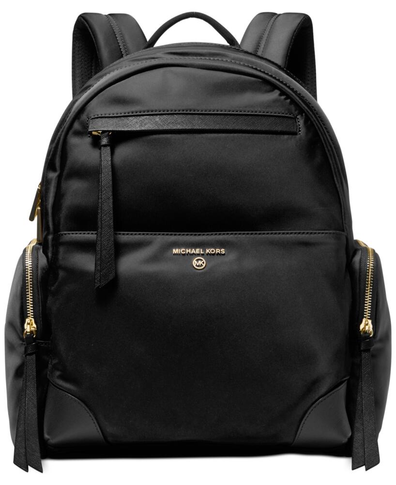 Michael Michael Kors Prescott Large Nylon Backpack - Black/Gold Cover