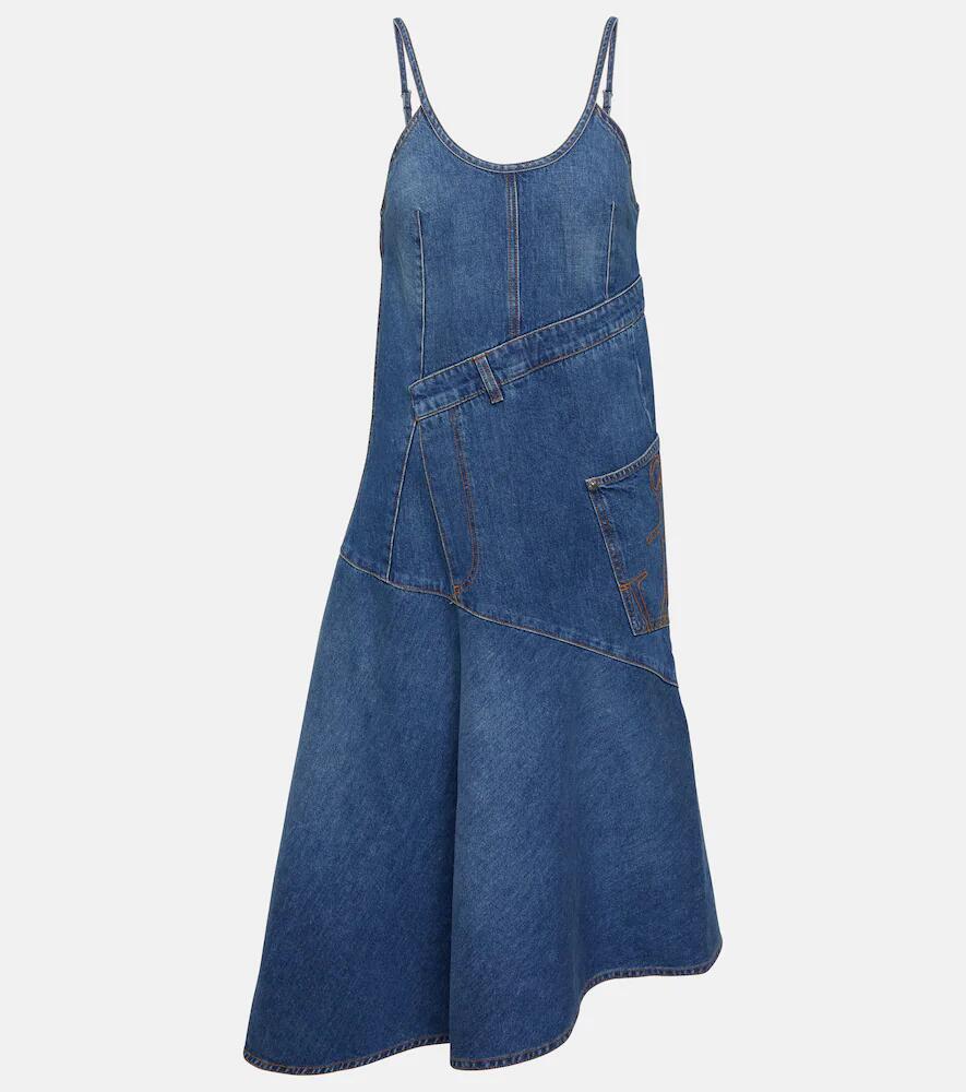 JW Anderson Asymmetric denim midi dress Cover