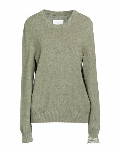 Maison Margiela Woman Sweater Military green Wool, Cashmere, Silk, Polyester, Cotton Cover