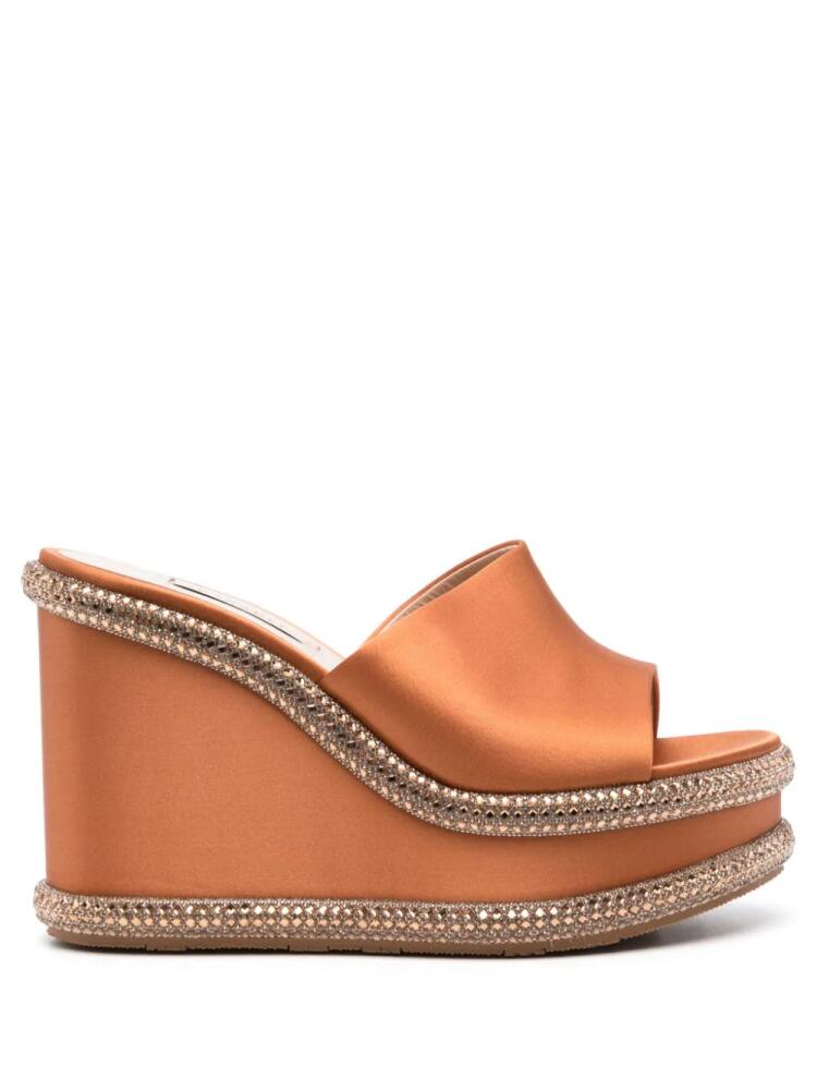 Casadei Jasmine Stratosphere 80mm wedge mules - Brown Cover