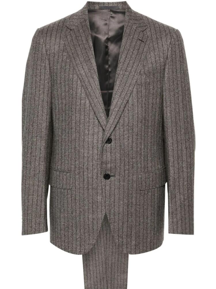 Caruso single-breasted wool suit - Grey Cover