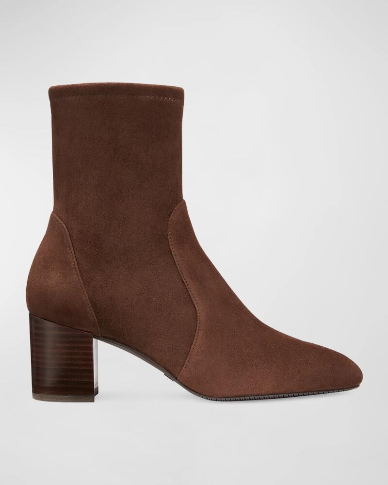 Stuart Weitzman Yuliana Stretch Suede Ankle Booties Cover