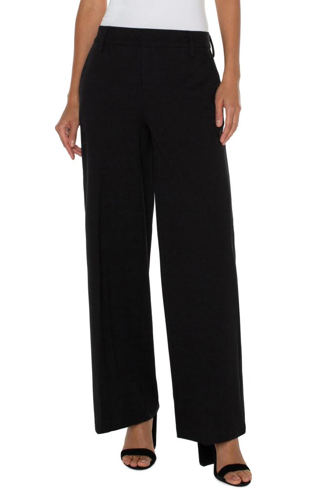 Liverpool Los Angeles Kelsey Wide Leg Knit Trousers in Black Cover