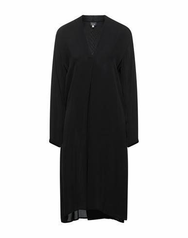 Her Shirt Her Dress Woman Midi dress Black Viscose, Silk Cover