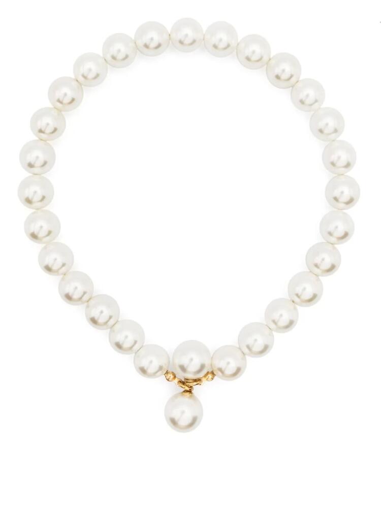 BEATRIZ PALACIOS Bandage freshwater-pearls necklace - White Cover