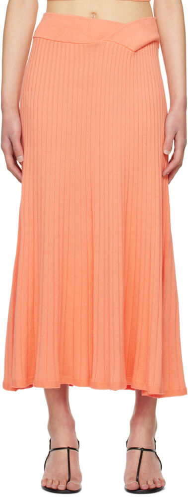 ANNA QUAN Orange Celeste Midi Skirt Cover