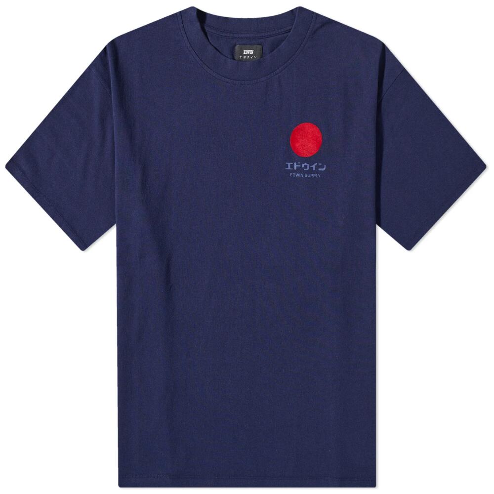 Edwin Men's Japanese Sun Supply T-Shirt in Maritime Blue Cover