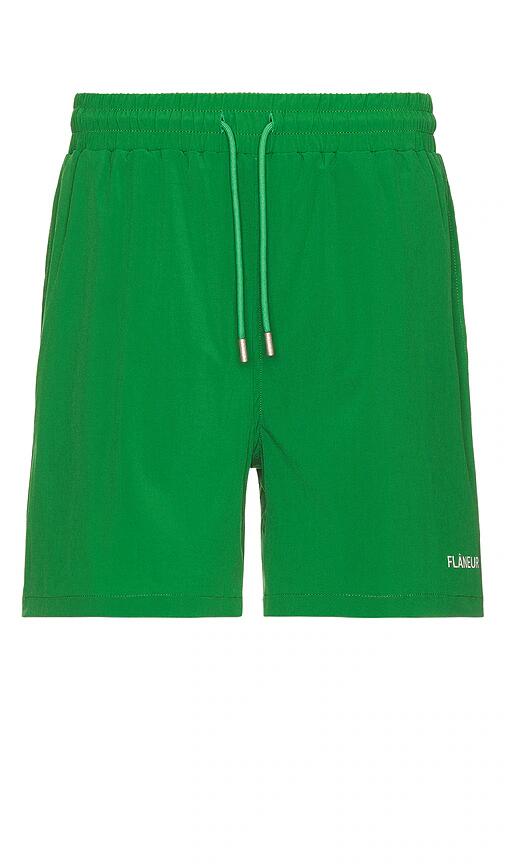 FLANEUR Essential Swim Shorts in Green Cover