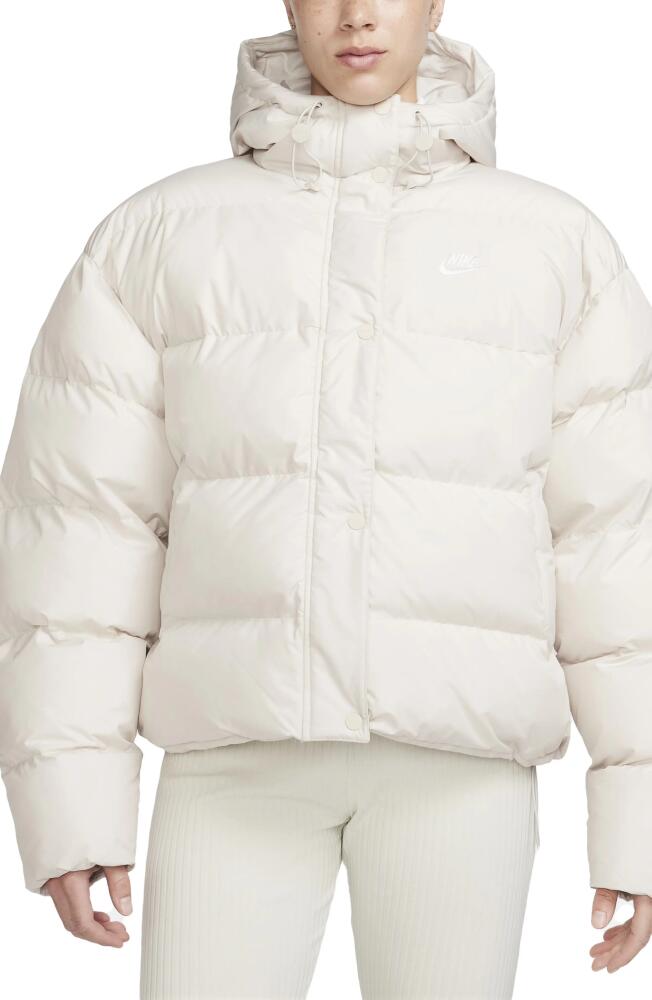 Nike Sportswear Water Repellent Down Jacket in Light Orewood Brown/White Cover