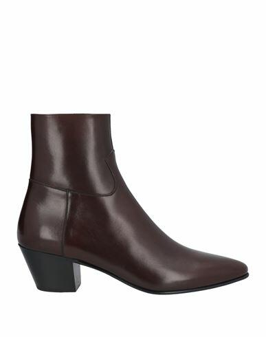 Celine Man Ankle boots Dark brown Leather Cover