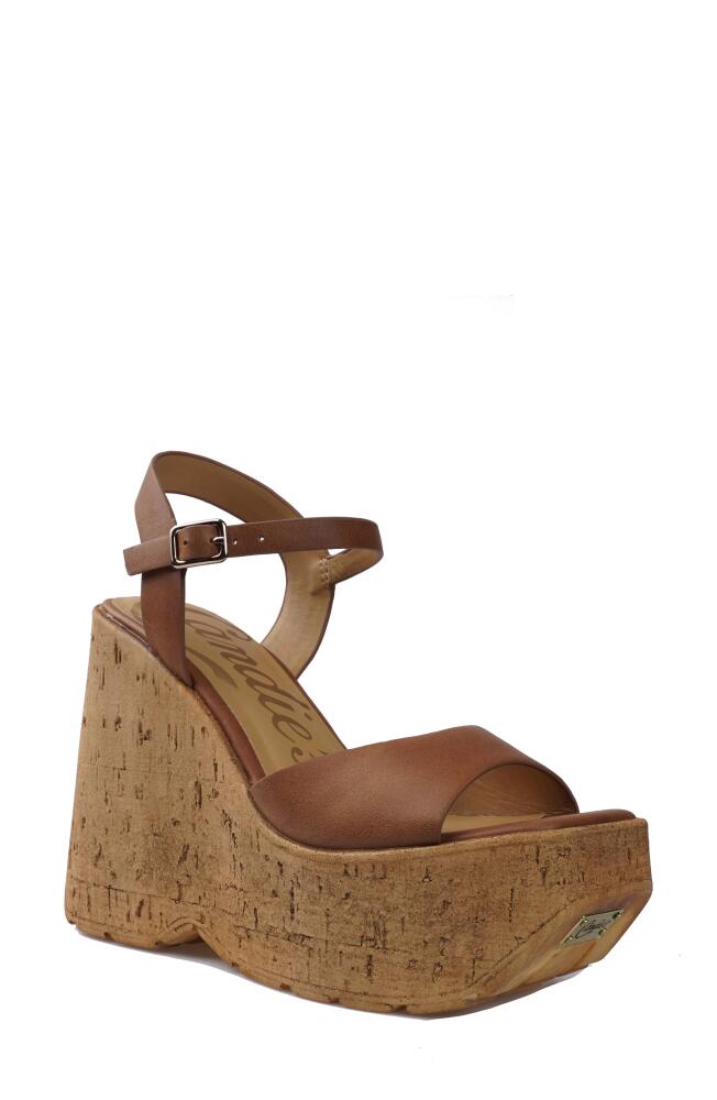 Candie's Zulina Water Resistant Wedge Platform Sandal in Tanlt Cover