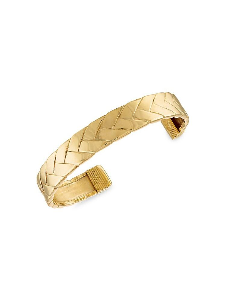 Esquire Men's 18K Goldplated Sterling Silver Woven Cuff Bracelet Cover