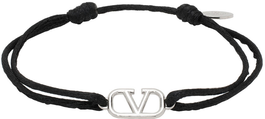 Valentino Garavani Black VLogo Signature Cotton Bracelet Cover