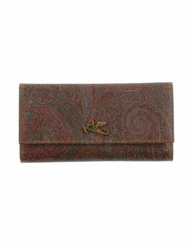 Etro Woman Wallet Burgundy Leather Cover