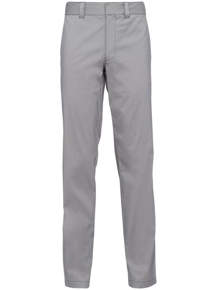 Prada poplin slim-fit trousers - Grey Cover