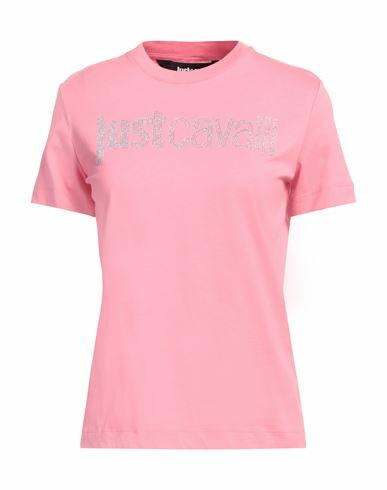 Just Cavalli Woman T-shirt Pink Cotton Cover