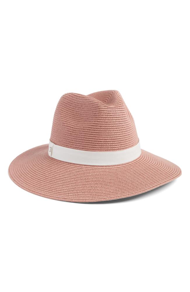 Nordstrom Packable Braided Paper Straw Panama Hat in Pink Dusty Combo Cover