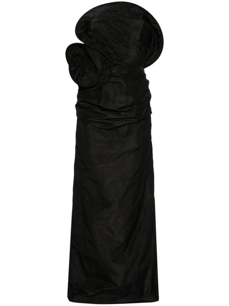 Magda Butrym floral-appliqué ruched maxi dress - Black Cover