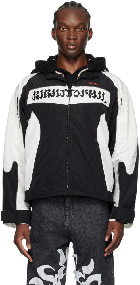 KUSIKOHC Black & Off-White Rider Jacket Cover