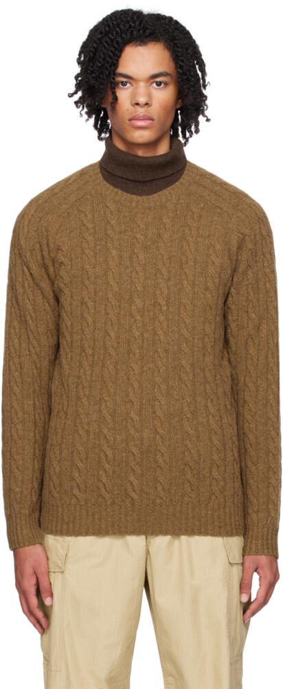 BEAMS PLUS Brown Crewneck Sweater Cover