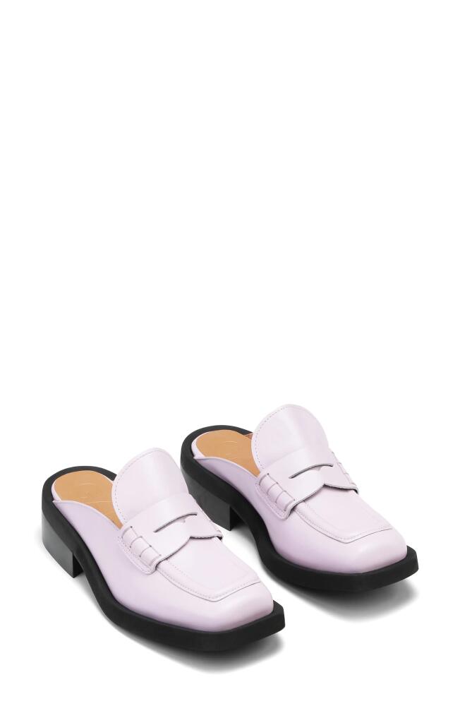 Ganni Square Toe Mule in Winsome Orchid Cover