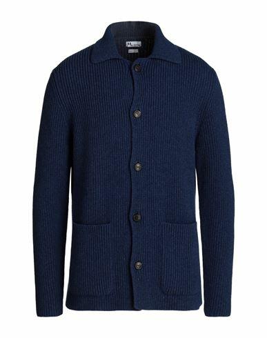 Doppiaa Man Cardigan Navy blue Wool, Polyamide Cover