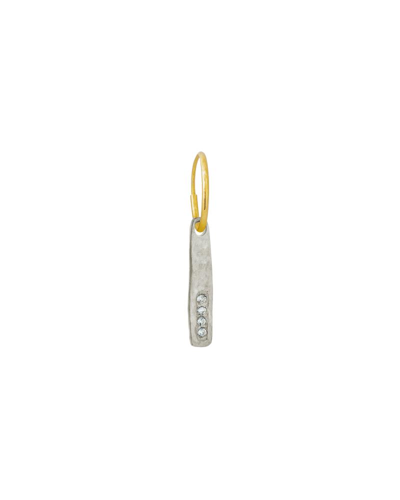 Lee Brevard Narrow Stele Single Earring with Stones Cover