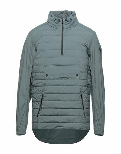 Belstaff Man Puffer Grey Nylon, Polyurethane Cover