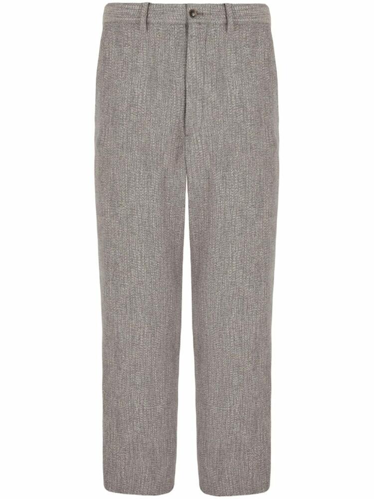 Giorgio Armani cropped straight-legged trousers - Grey Cover