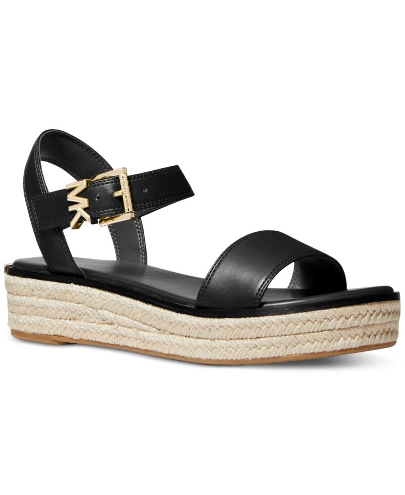 Michael Michael Kors Women's Richie Espadrille Platform Wedge Sandals - Black Cover